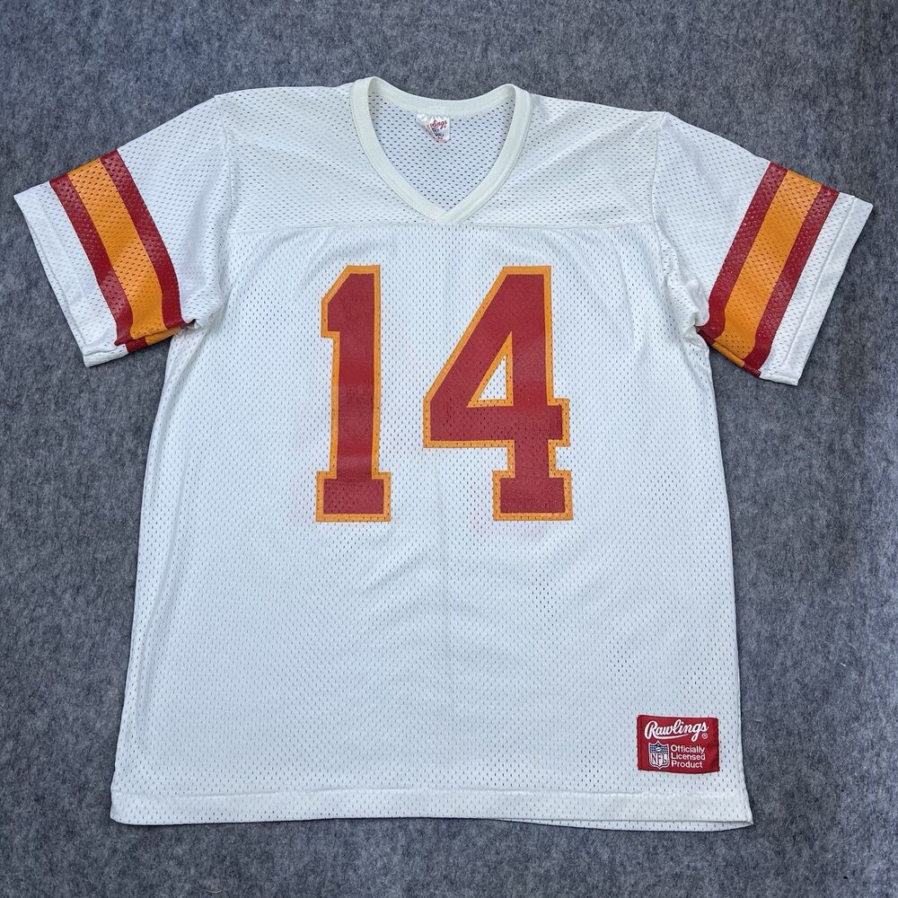 Vtg 80's Rawlings Tampa Bay Buccaneers Men's Football Jersey Creamsicle #14 Sz L